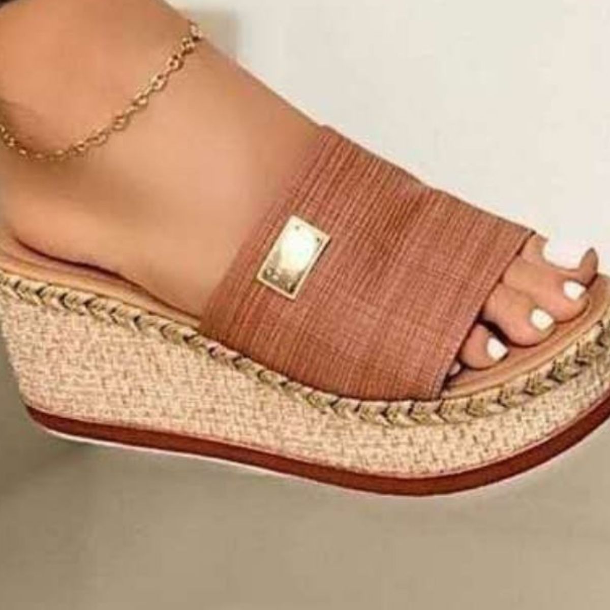 Wedge Slides Open Toe Sandals