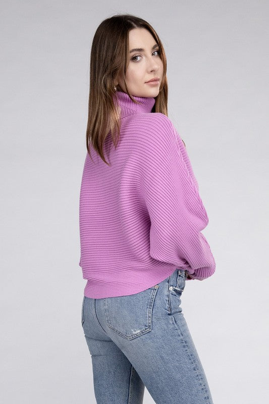 Viscose Dolman Sleeve Turtleneck