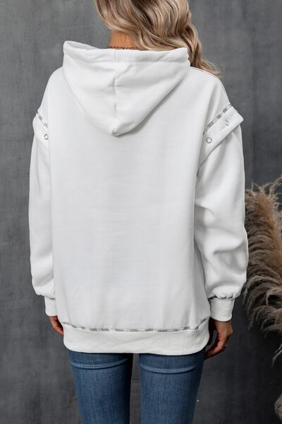 Drawstring Hoodie with Kangaroo Pocket