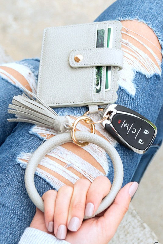 Key Ring ID Wallet Attach Bracelet