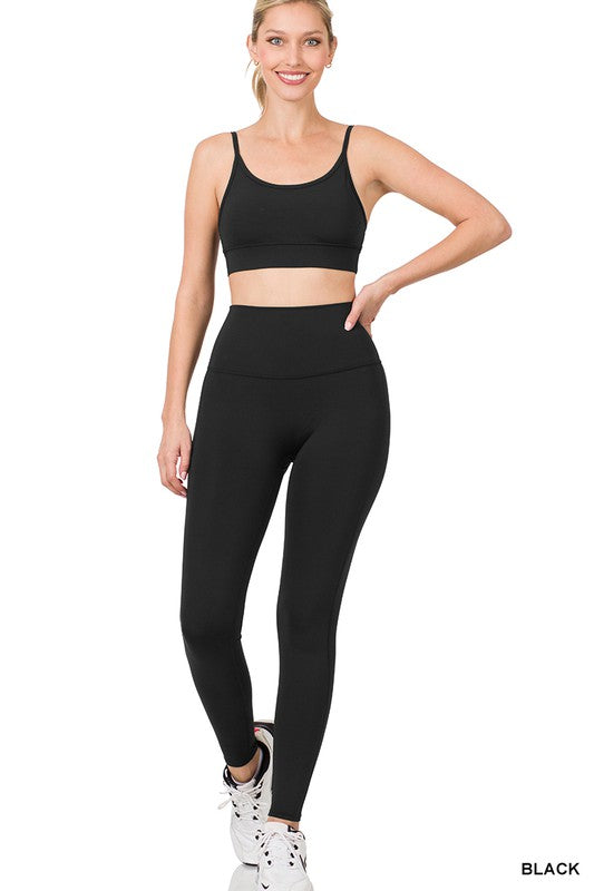 Workout Ready Crop Top Bra and Legging Set