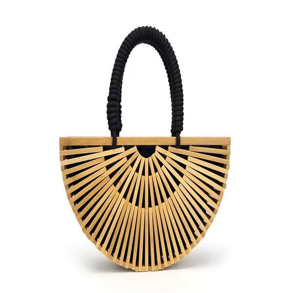 Vintage Bamboo Woven Handbag