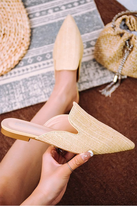 Pointed Toe Mules Slides