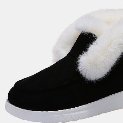 Furry Suede Snow Bootstraps