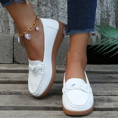 Casual Leather Stitched Loafer