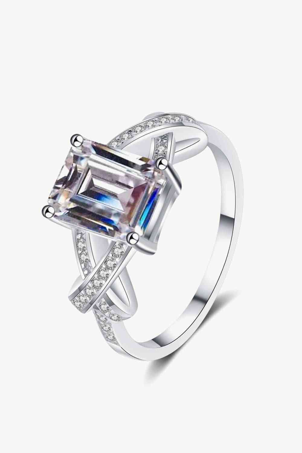 3 Carat Rhodium-plated Ring