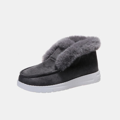 Furry Suede Snow Bootstraps