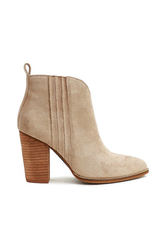 Slip on Leather Casual Ankle Bootie