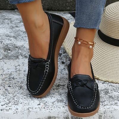 Casual Leather Stitched Loafer