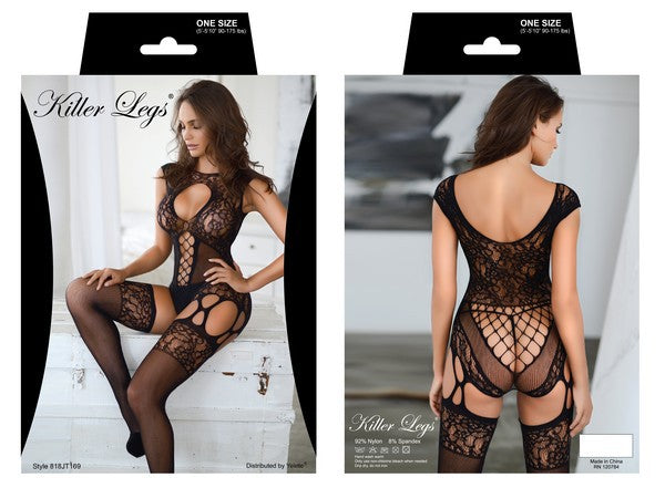 Bombshell Fishnet Body Stocking-Lingerie