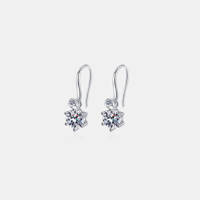 2 Carat Sterling Silver Star Shaped Earrings