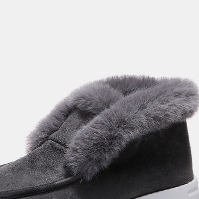 Furry Suede Snow Bootstraps