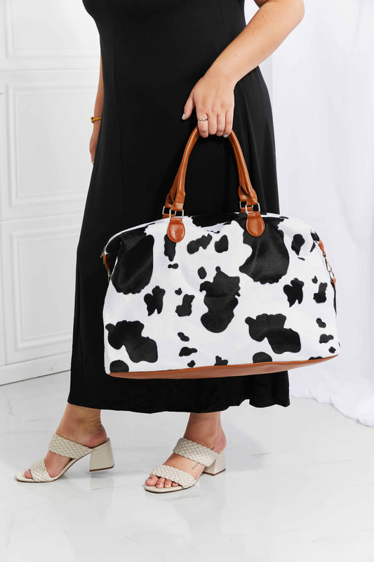 Animal Print Plush Weekender HandBag