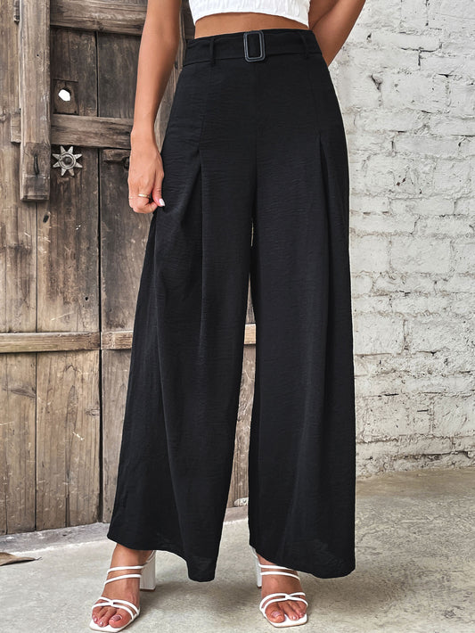 High Waist Wide Leg Casual Pants