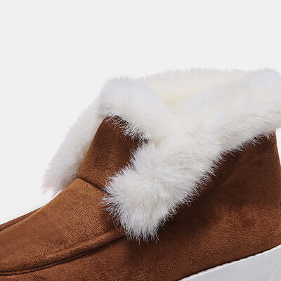 Furry Suede Snow Bootstraps