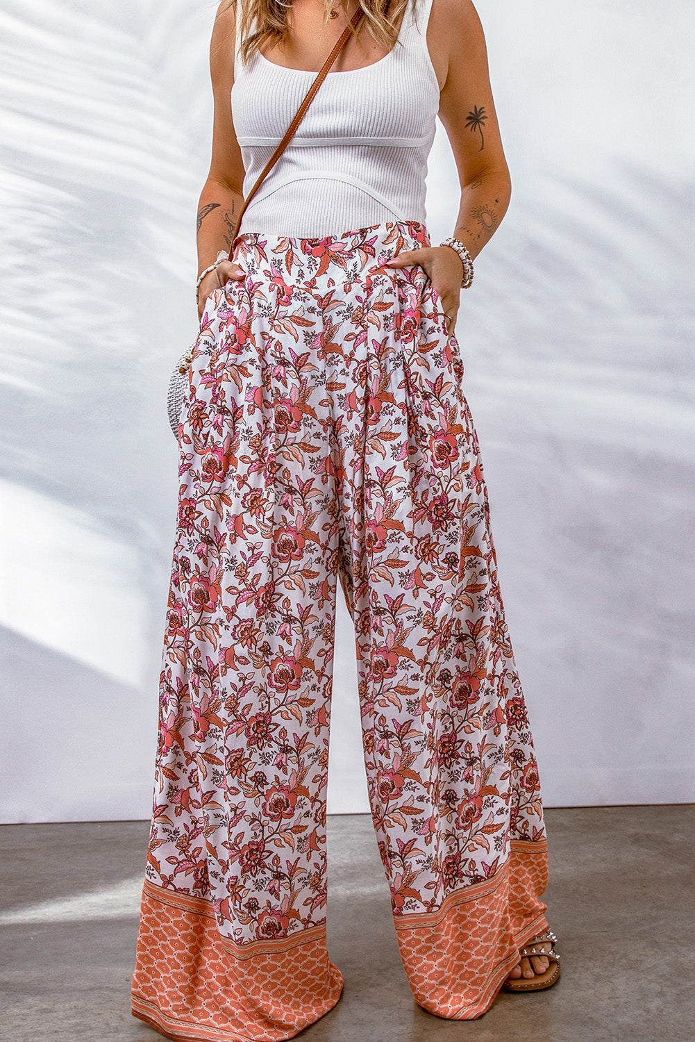 Bohemian Pleated Wide Leg Pants