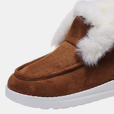 Furry Suede Snow Bootstraps