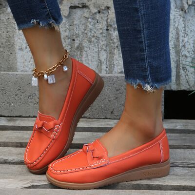 Casual Leather Stitched Loafer