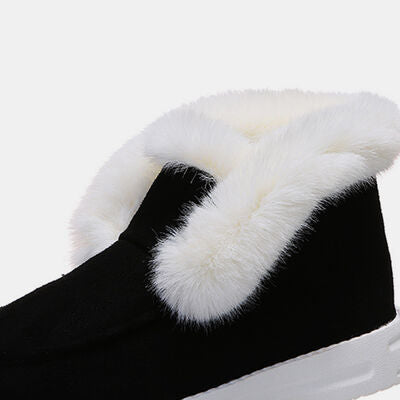 Furry Suede Snow Bootstraps