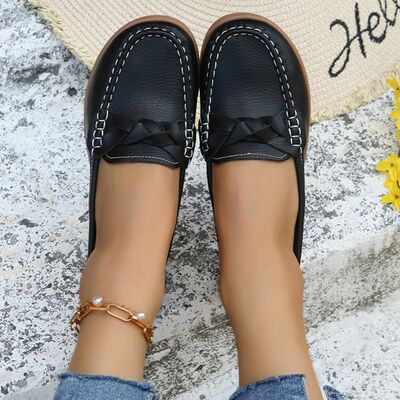 Casual Leather Stitched Loafer